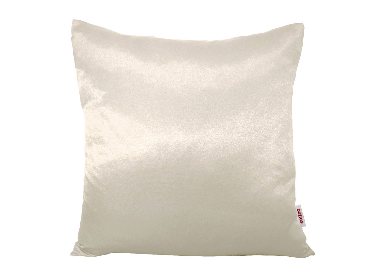 Champagner-Farbener Glanz Satin Kissenbezug ca. 40x40 cm anschmiegsam & edel von beties.