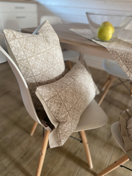 Table runner approx. 40x130 cm, tile print, beties "Arabesque"