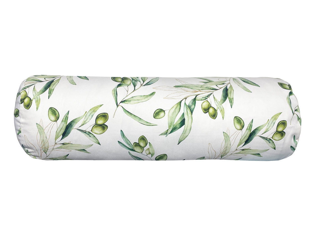 Mediterrane XL Rollen Hülle ca. 25x70 cm aus 100% Baumwolle - Oliven Design aus der beties "Italy Collection"