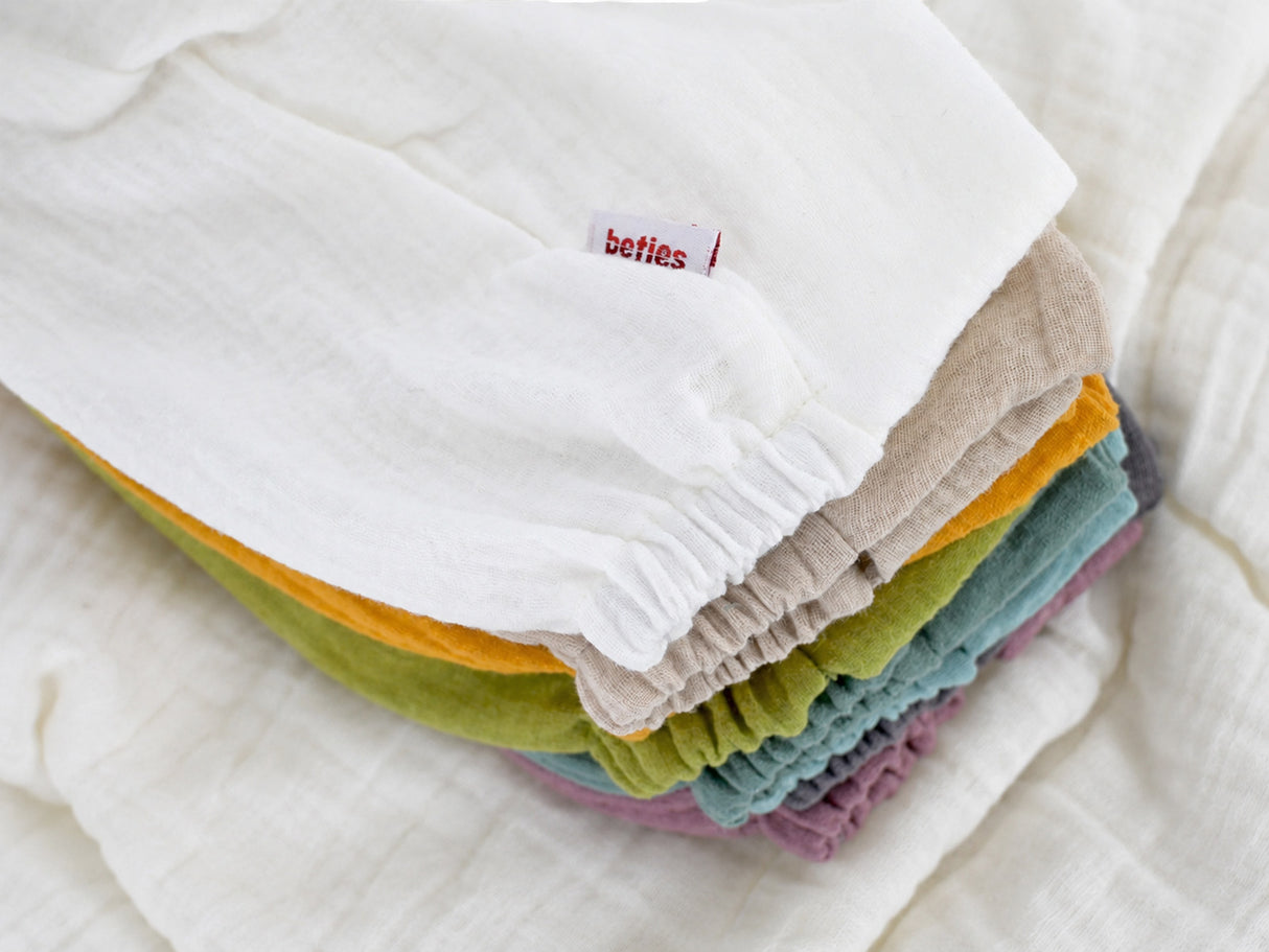beties Musselin Schlafmütze OP-Haube – alle Farben – millieu – 100% Musselin