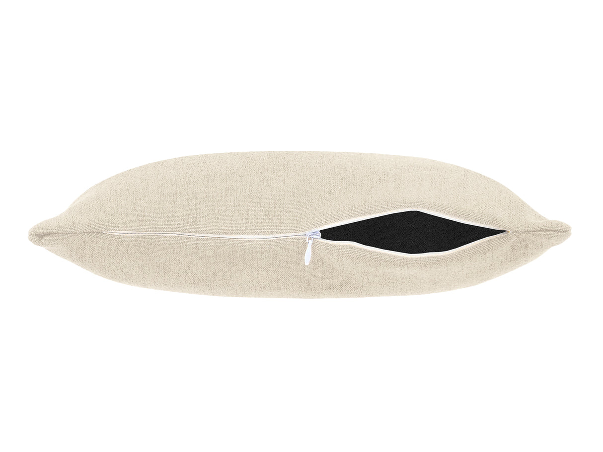 beties Wunschton Kissenhülle 25x35 cm Macciato Beige – liegend, melierter Möbelstoff Heimtextilien