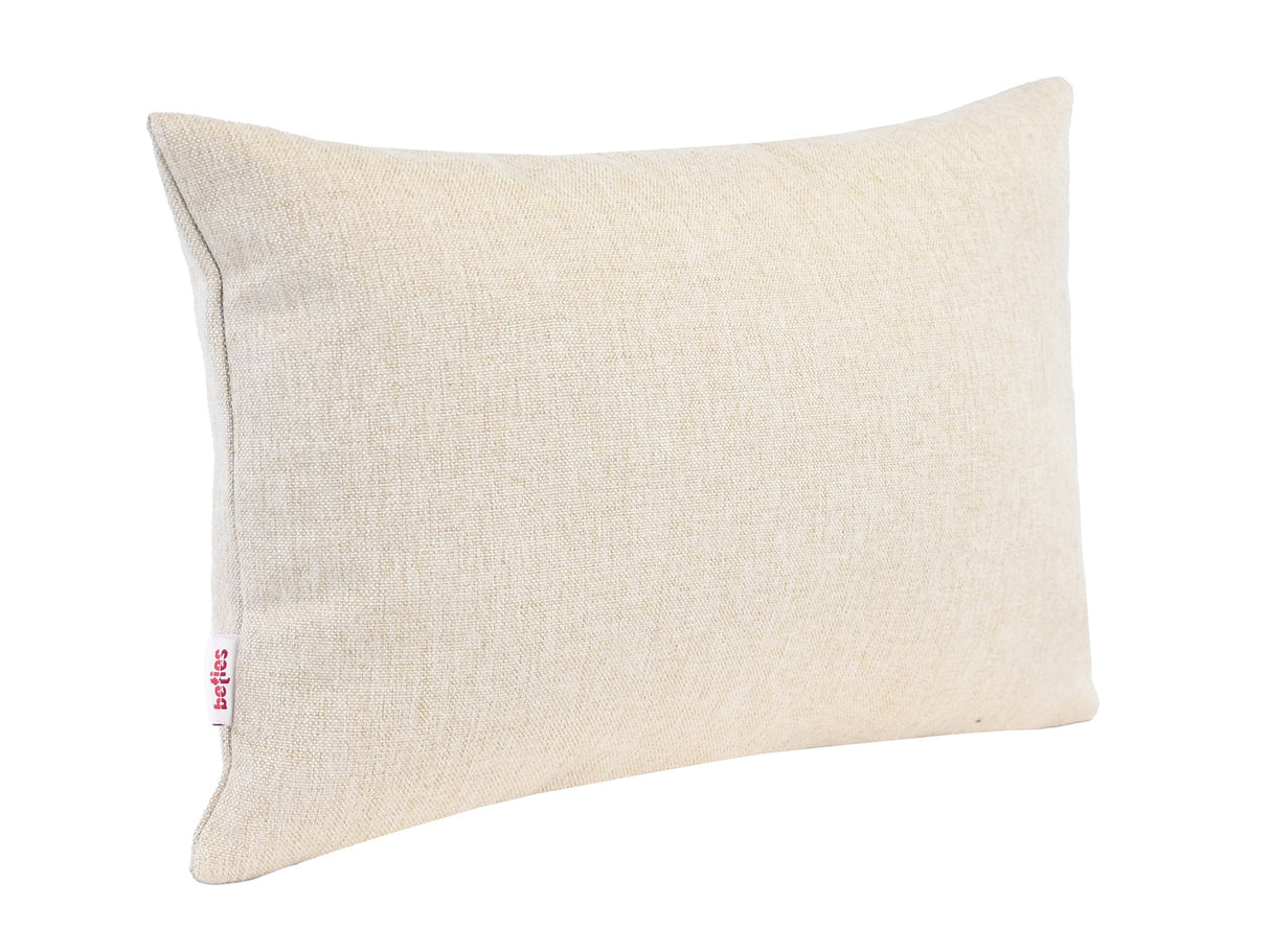 beties Wunschton Kissenhülle 25x35 cm Macciato Beige – Schrägansicht, melierter Möbelstoff