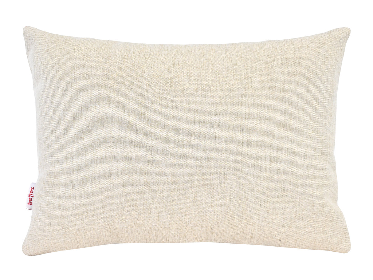 beties Wunschton Kissenhülle 25x35 cm Macciato Beige – Vorderansicht, melierter Möbelstoff Dekokissen