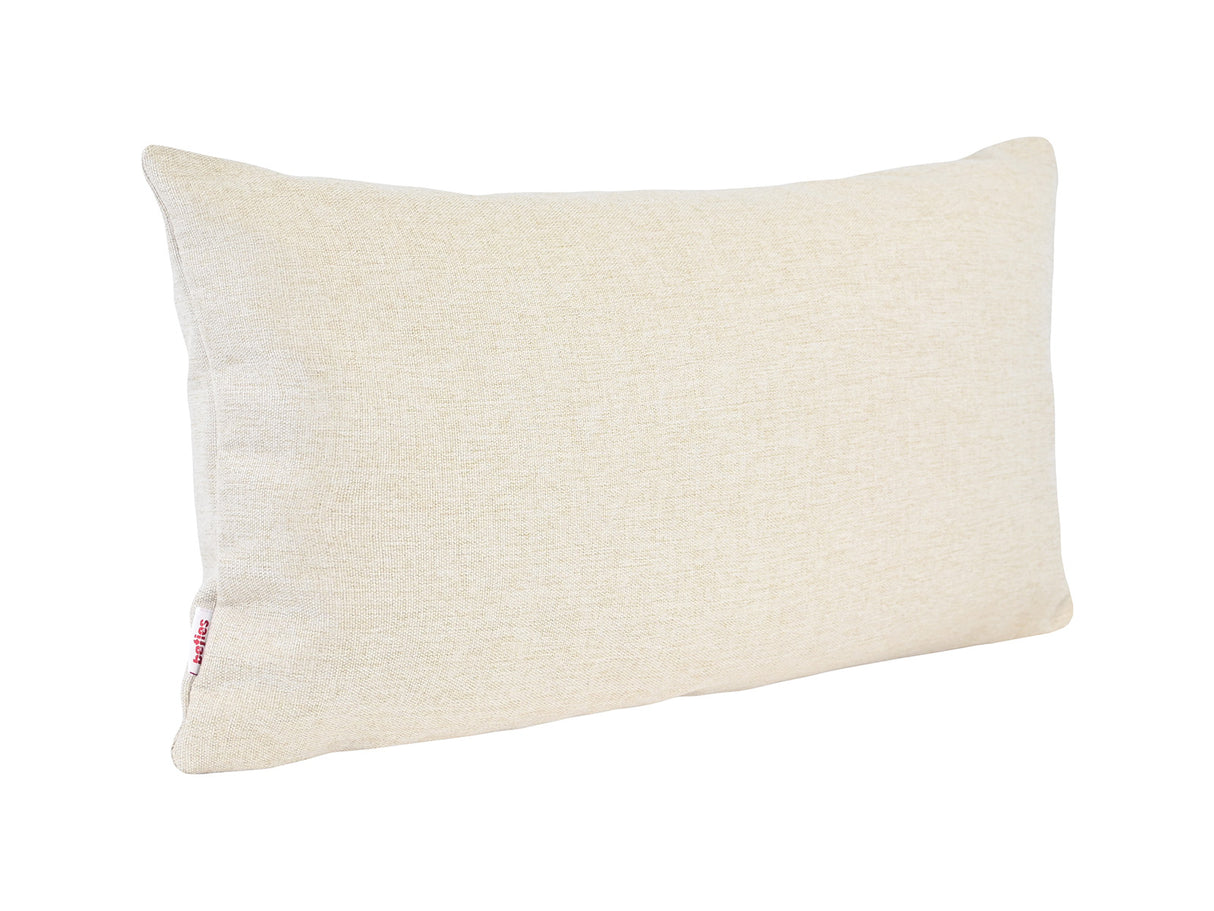 beties Wunschton Kissenhülle 30x50 cm Macciato Beige – Schrägansicht, melierter Möbelstoff