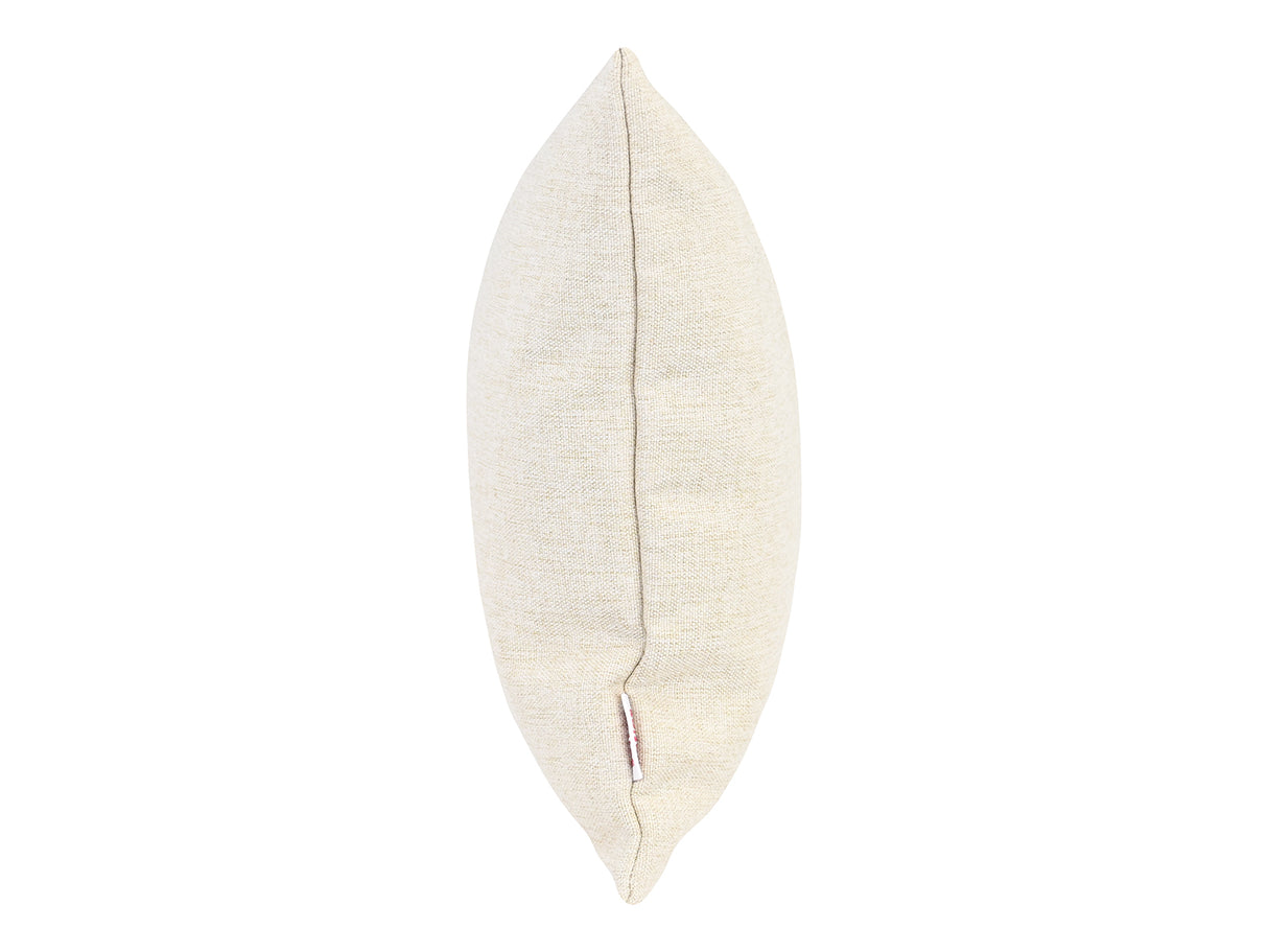 beties Wunschton Kissenhülle 30x50 cm Macciato Beige – Seitenansicht, melierter Möbelstoff