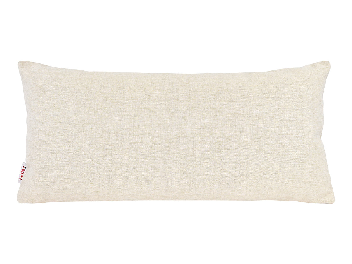 beties Wunschton Kissenhülle 30x70 cm Macciato Beige – Vorderansicht, melierter Möbelstoff Dekokissen