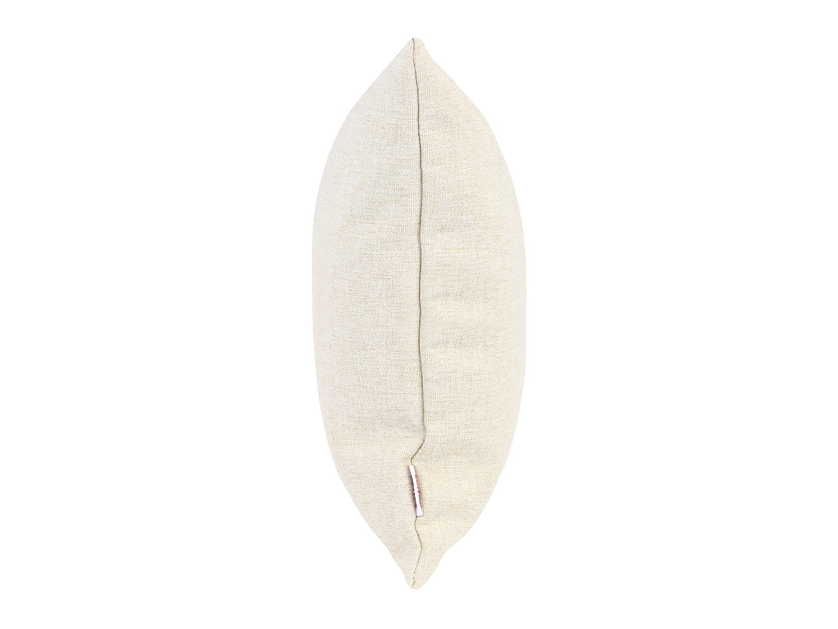 beties Wunschton Kissenhülle 40x60 cm Macciato Beige – Seitenansicht, melierter Möbelstoff