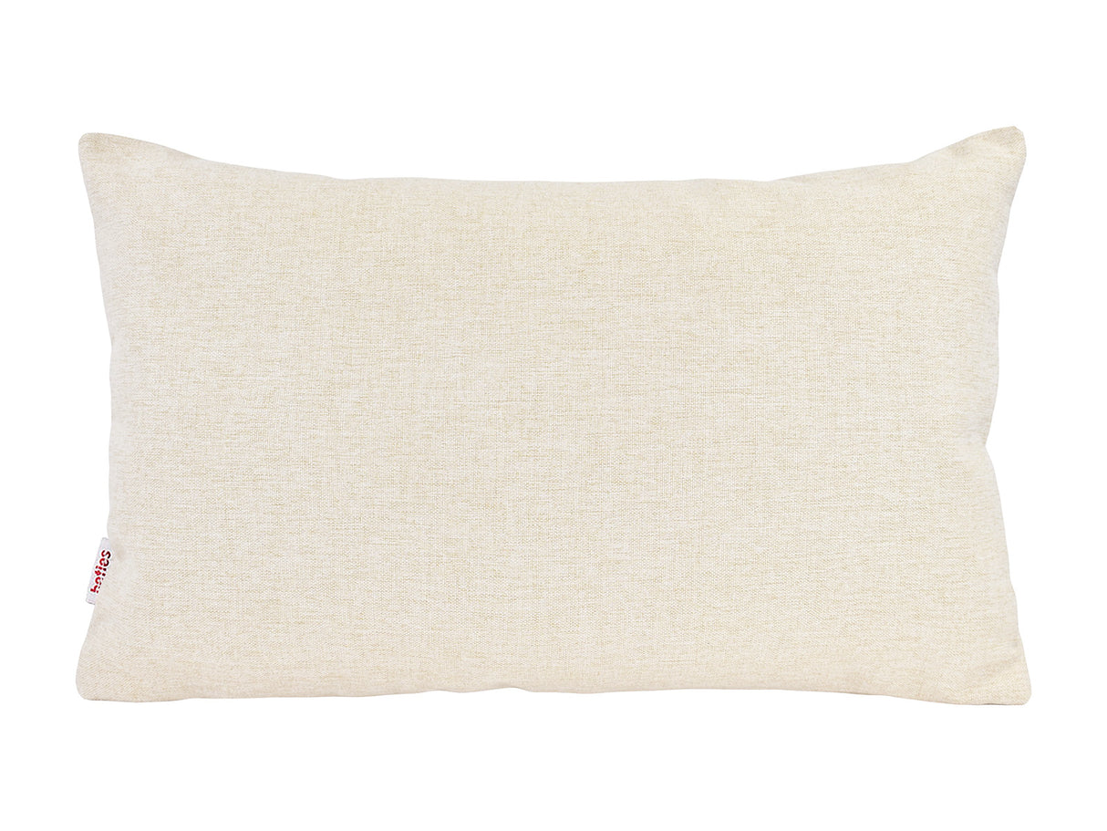 beties Wunschton Kissenhülle 40x60 cm Macciato Beige – Vorderansicht, melierter Möbelstoff Dekokissen