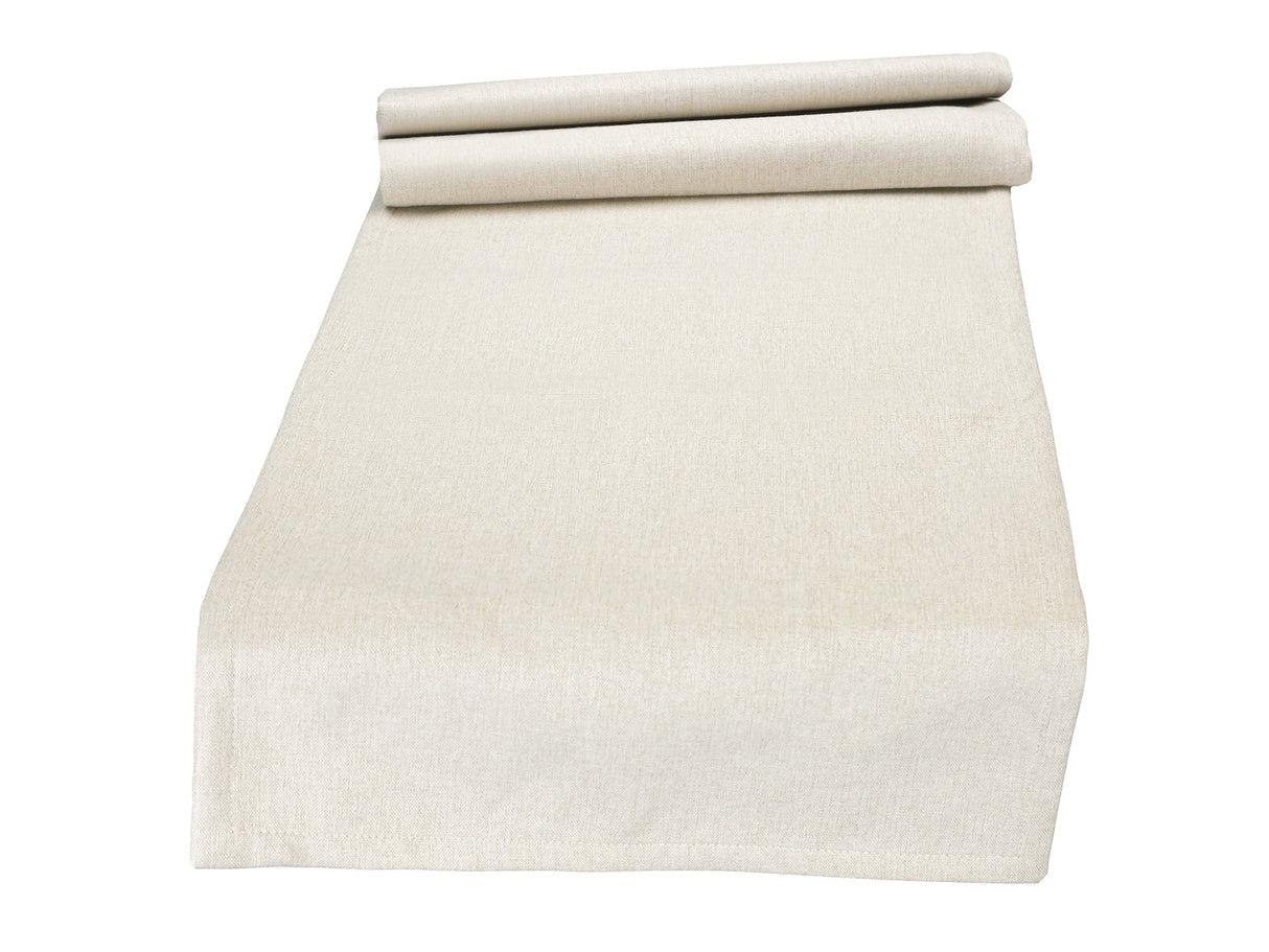 beties Wunschton Tischläufer 40x130 cm Macciato Beige – Vorderansicht, melierter Möbelstoff Tischdeko