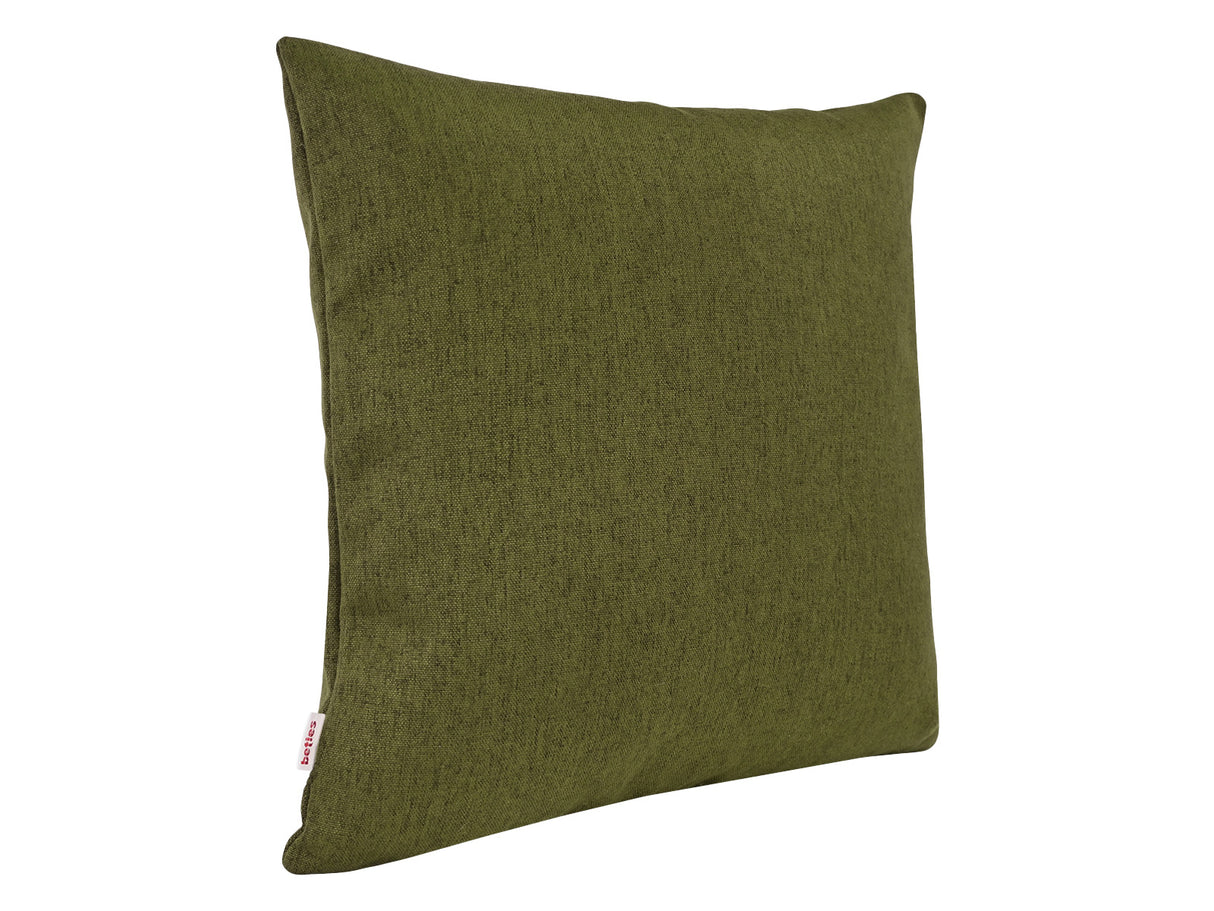 beties Wunschton Kissenhülle Organic Grün 40x40 cm – schrägansicht