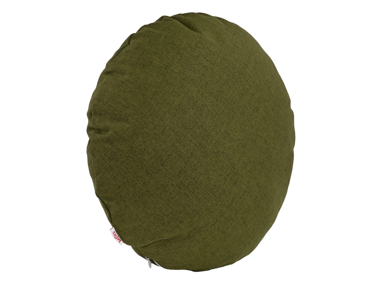 beties Wunschton Kissenhülle Organic Grün 60 cm rund – schrägansicht