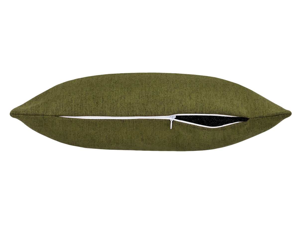 beties Wunschton Kissenhülle Organic Grün 60x60 cm – liegend mit offenem Reißverschluss