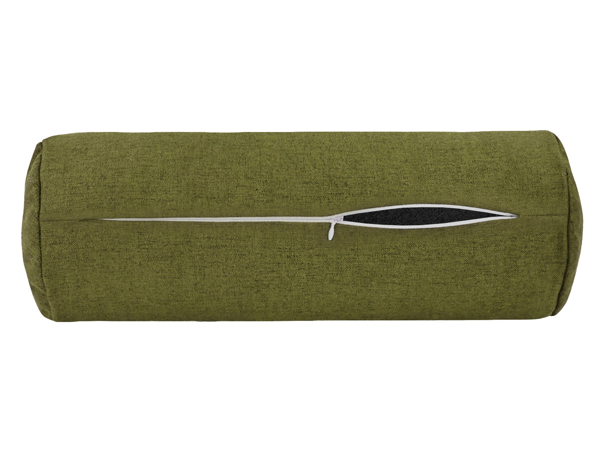beties Wunschton Nackenrollenhülle Organic Grün 15x40 cm – liegend mit offenem Reißverschluss