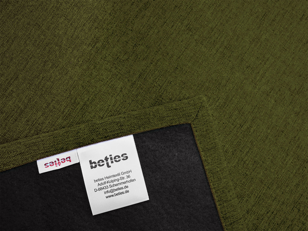 beties Wunschton Organic Grün – Stoffdetail Nahaufnahme briefeck