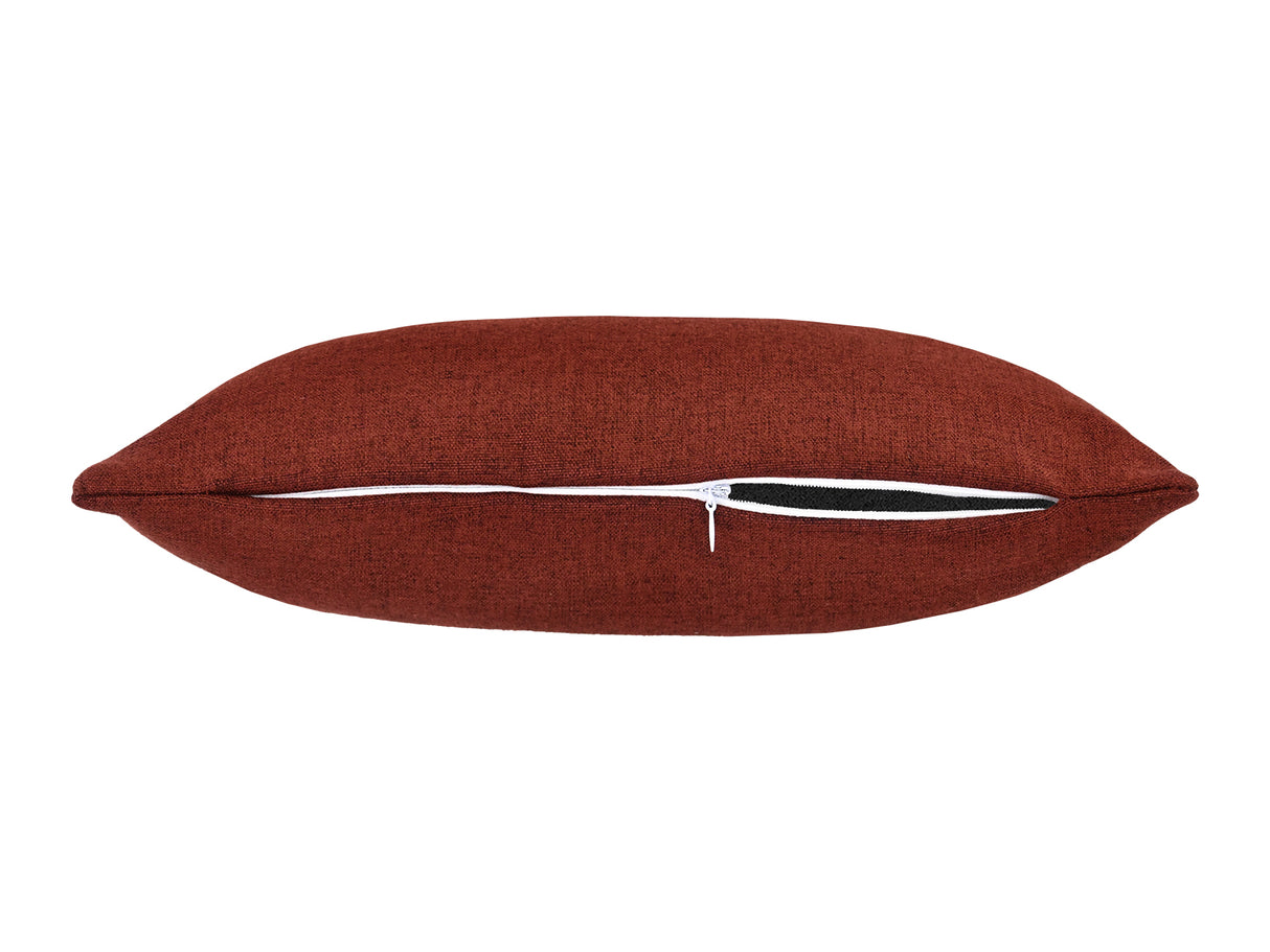 beties Wunschton Kissenhülle Rusty Bordeaux 25x35 cm – liegend mit offenem Reißverschluss