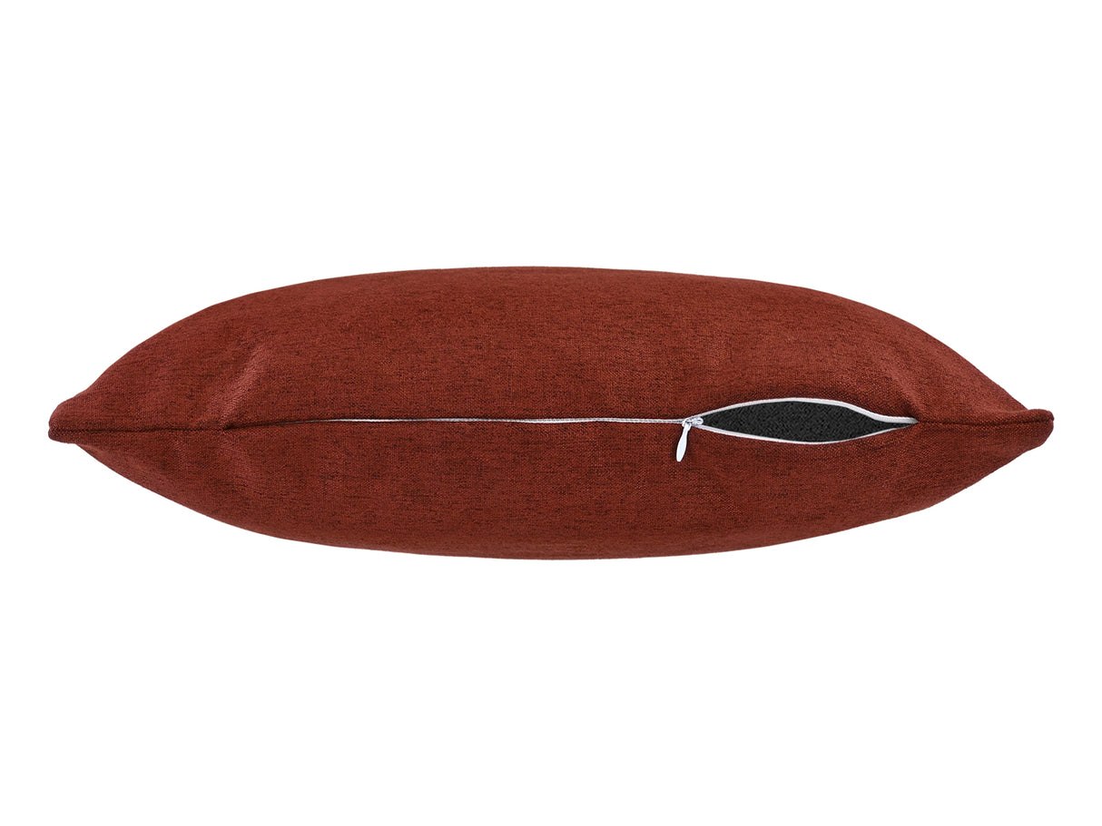 beties Wunschton Kissenhülle Rusty Bordeaux 40x60 cm – liegend mit offenem Reißverschluss