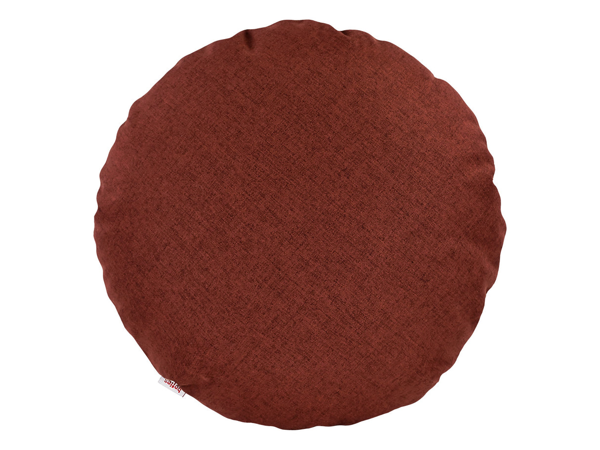 beties Wunschton Kissenhülle Rusty Bordeaux 60 cm rund – vorderansicht