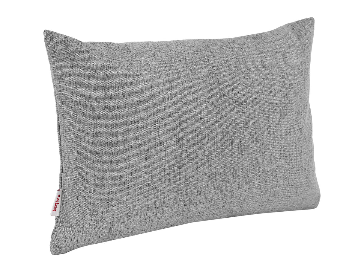 beties Wunschton Kissenhülle 25x35 cm Silber Grau – Schrgansicht, melierter Möbelstoff