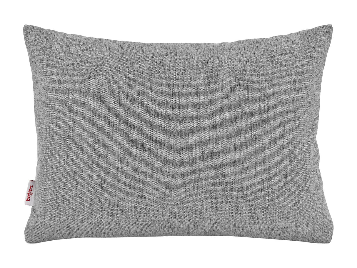 beties Wunschton Kissenhülle 25x35 cm Silber Grau – Vorderansicht, melierter Möbelstoff
