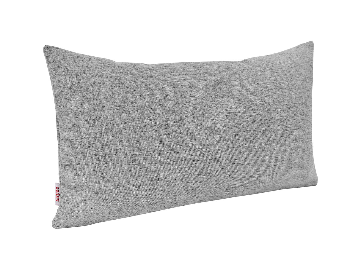 beties Wunschton Kissenhülle 30x50 cm Silber Grau – Schägansicht, melierter Möbelstoff