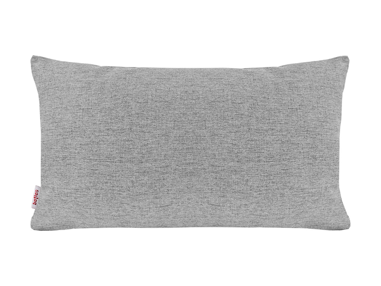 beties Wunschton Kissenhülle 30x50 cm Silber Grau – Vorderansicht, melierter Möbelstoff
