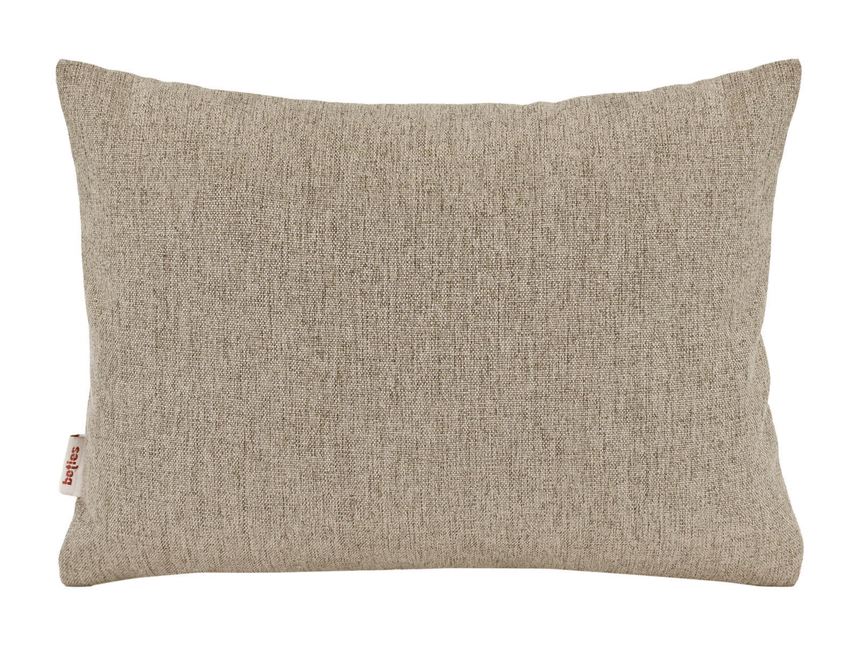 beties Wunschton Kissenhülle 25x35 cm Taupe Braun – Vorderansicht, melierter Möbelstoff Dekokissen