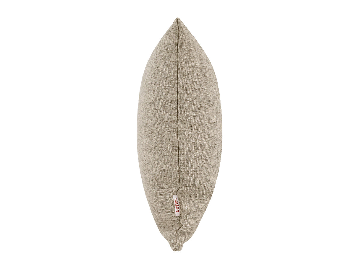 beties Wunschton Kissenhülle 30x50 cm Taupe Braun – Seitenansicht, melierter Möbelstoff