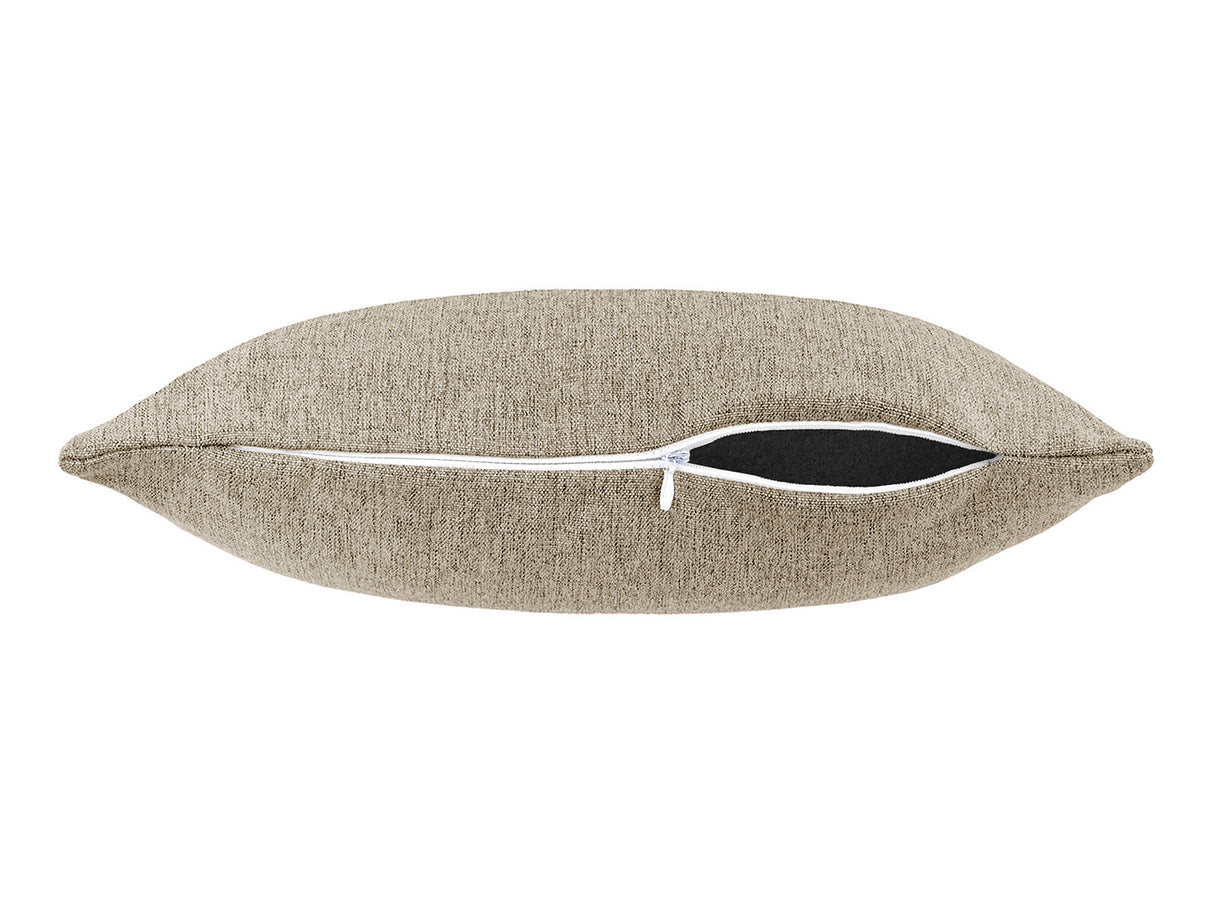 beties Wunschton Kissenhülle 40x60 cm Taupe Braun – liegend, melierter Möbelstoff Dekokissen