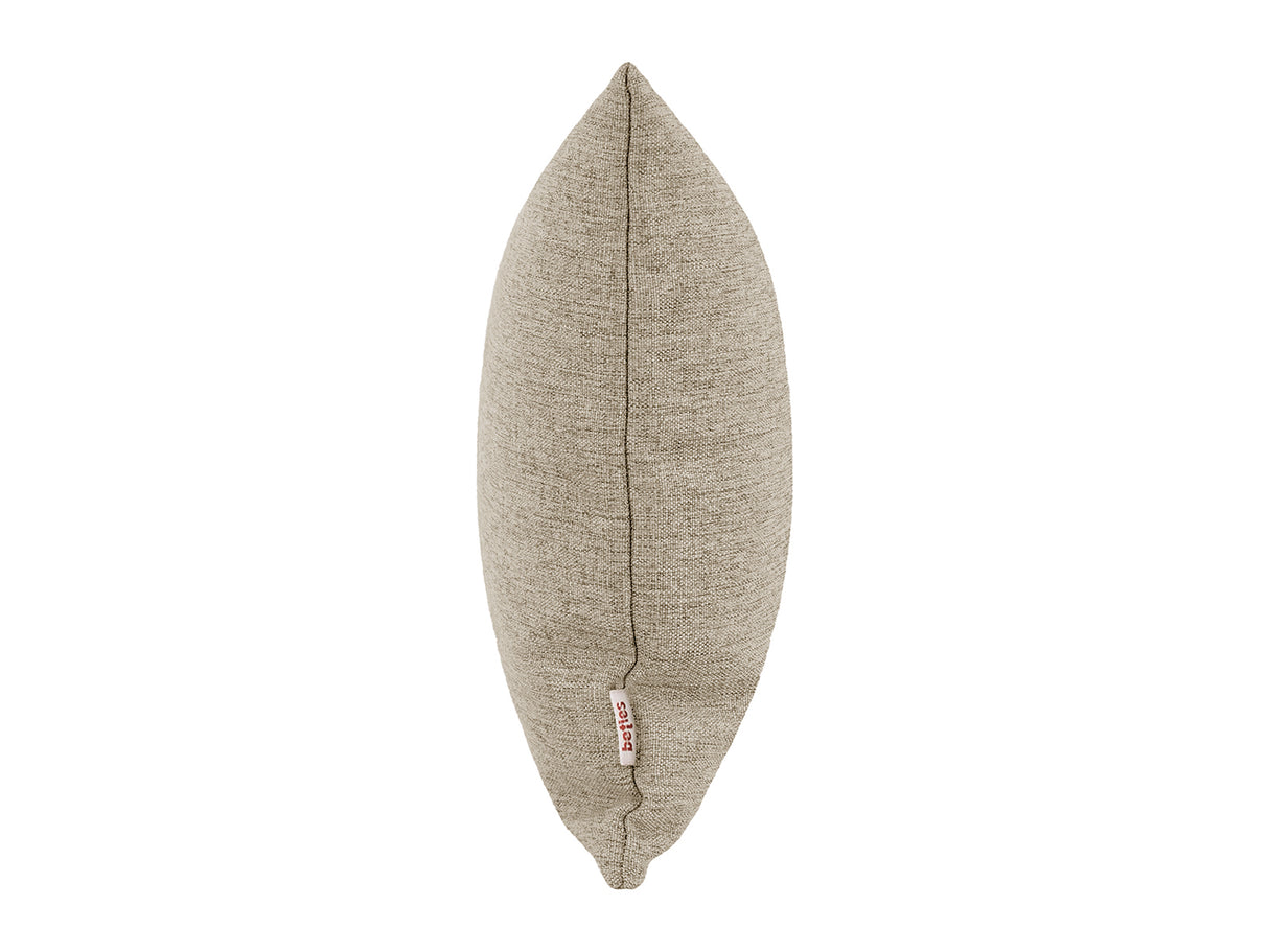 beties Wunschton Kissenhülle 40x60 cm Taupe Braun – Seitenansicht, melierter Möbelstoff