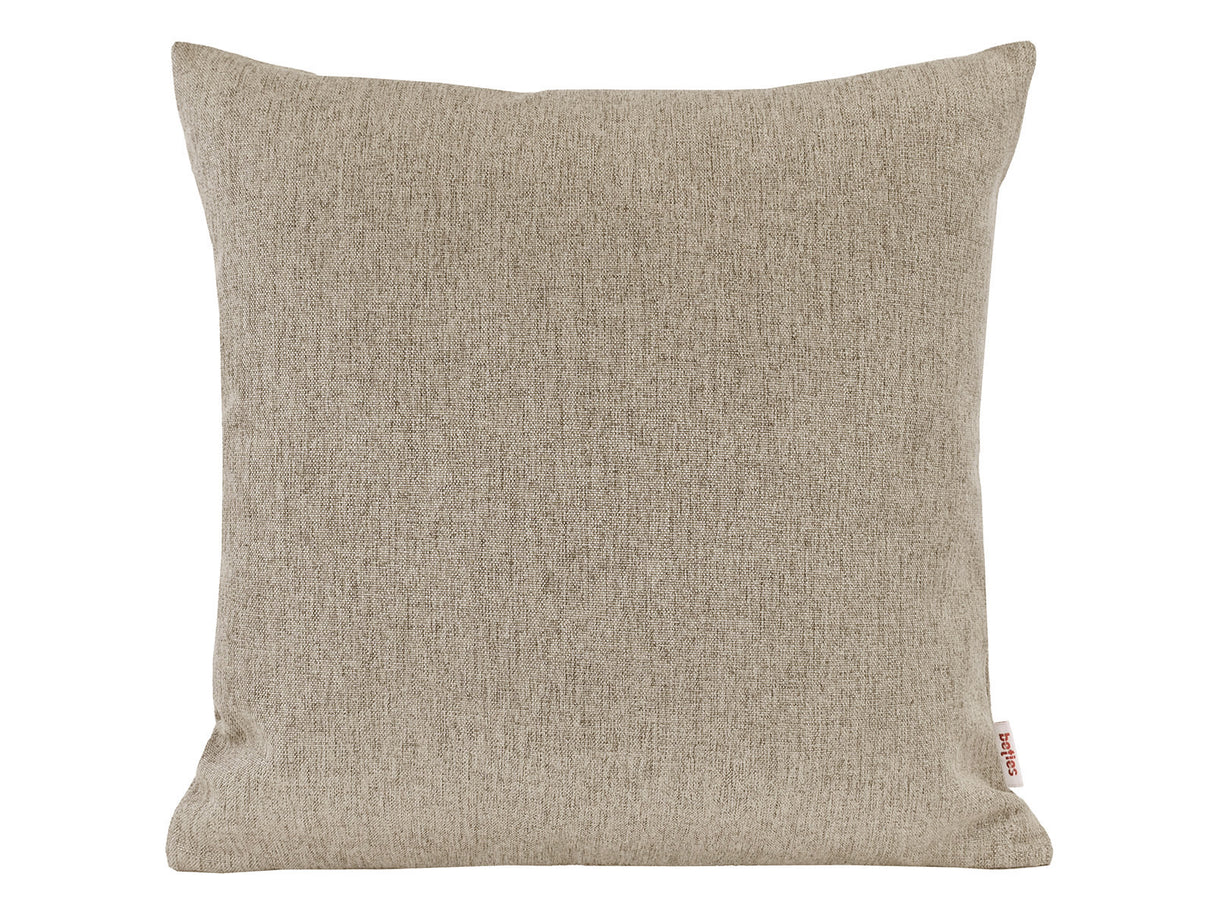beties Wunschton Kissenhülle 45x45 cm Taupe Braun – Vorderansicht, melierter Möbelstoff Dekokissen