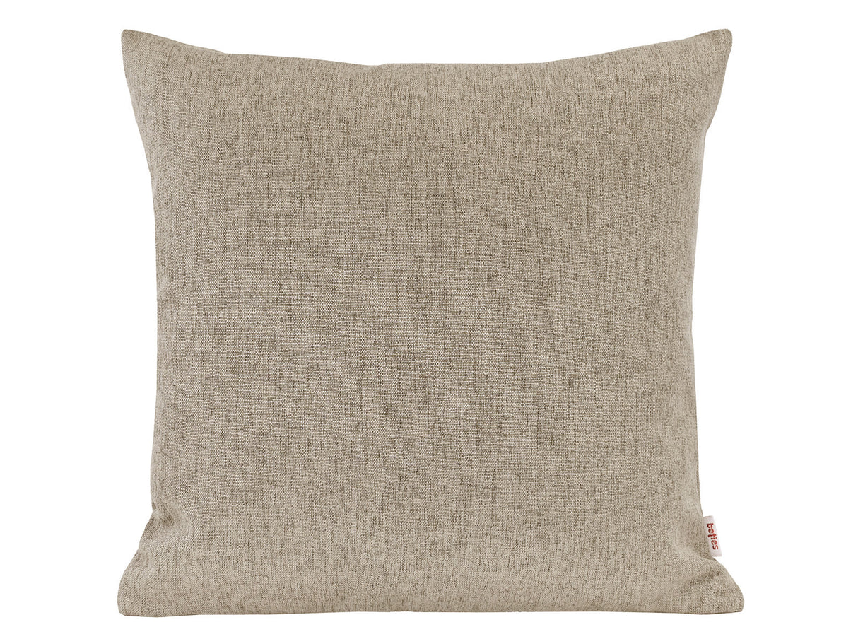 beties Wunschton Kissenhülle 50x50 cm Taupe Braun – Vorderansicht, melierter Möbelstoff Dekokissen