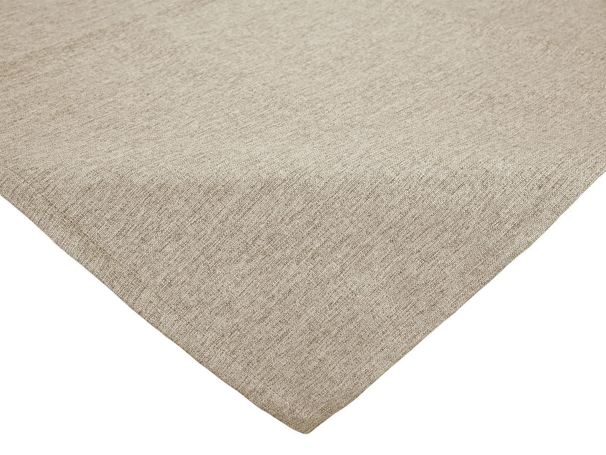 beties Wunschton Mitteldecke 80x80 cm Taupe Braun – Vorderansicht, melierter Möbelstoff Tischdeko