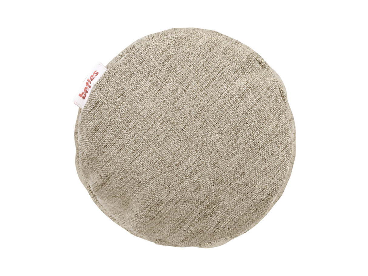 beties Wunschton Nackenrolle gefüllt 13x50 cm Taupe Braun – seitenansicht, melierter Möbelstoff