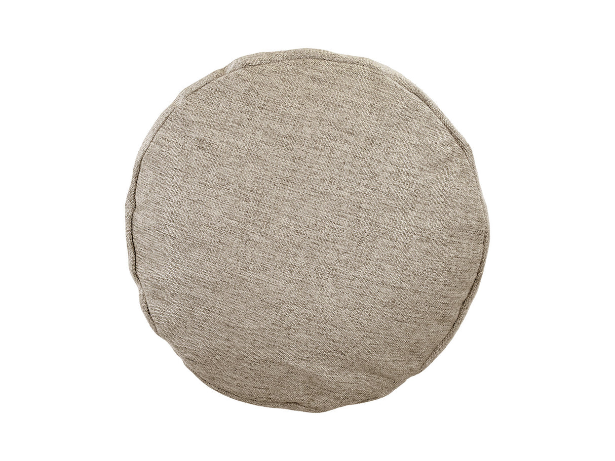 beties Wunschton XL Nackenrollenhülle 25x70 cm Taupe Braun – Seitenansicht, melierter Möbelstoff