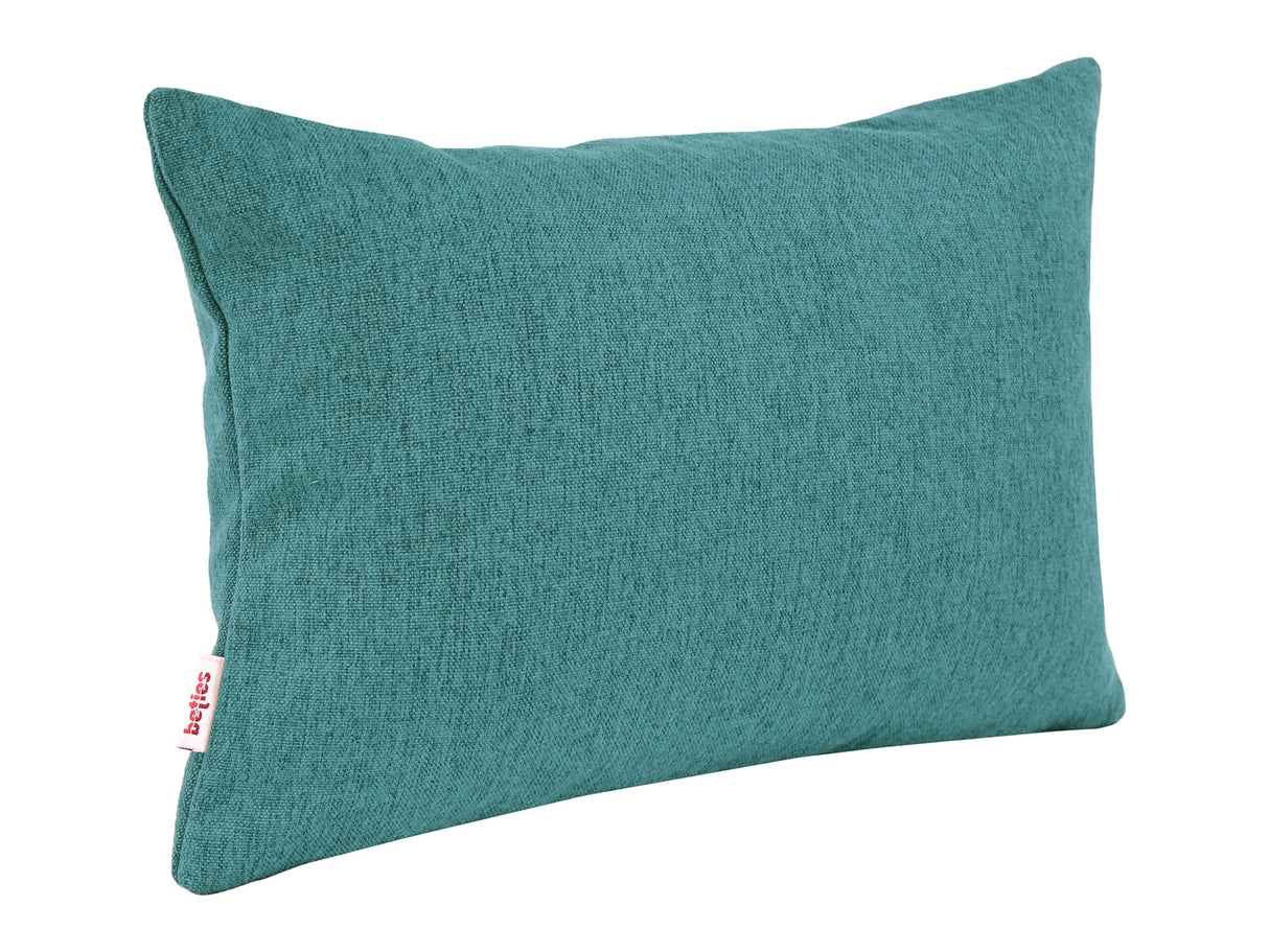 beties Wunschton Kissenhülle 25x35 cm Teal Petrol – Schrägansicht, melierter Möbelstoff