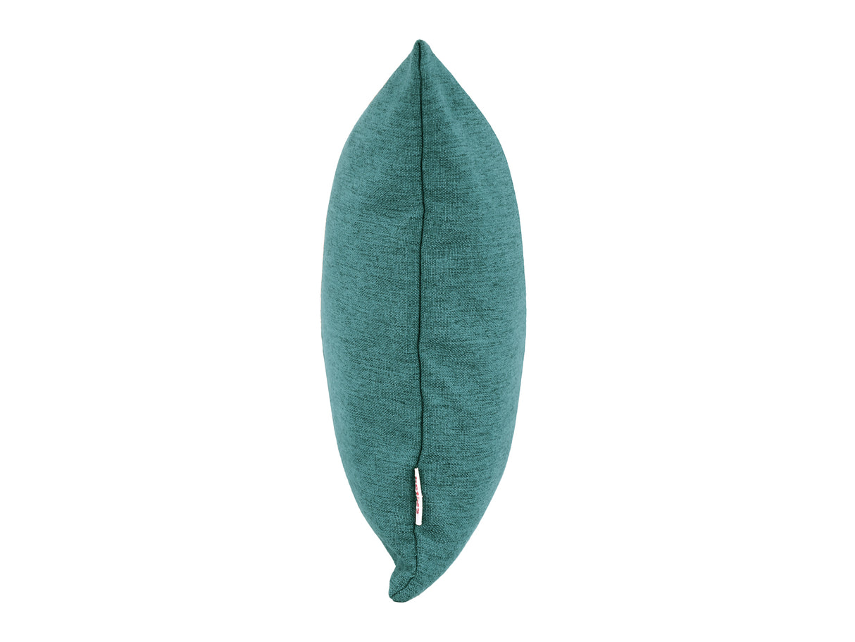 beties Wunschton Kissenhülle 30x50 cm Teal Petrol – Seitenansicht, melierter Möbelstoff