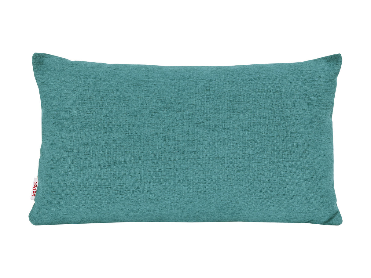 beties Wunschton Kissenhülle 30x50 cm Teal Petrol – Vorderansicht, melierter Möbelstoff