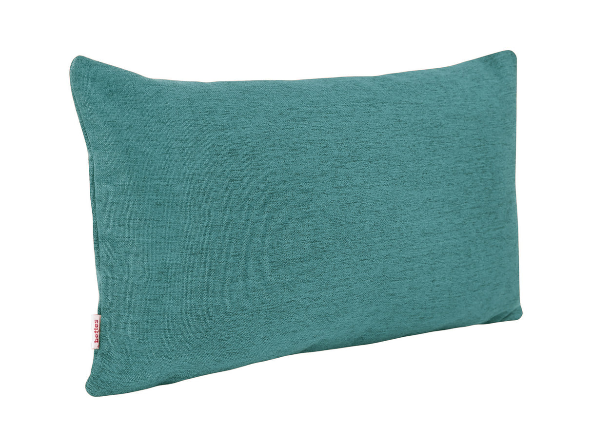 beties Wunschton Kissenhülle 40x60 cm Teal Petrol – schrägansicht, melierter Möbelstoff