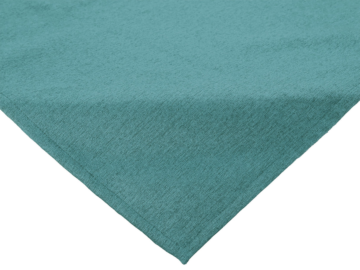 beties Wunschton Mitteldecke 80x80 cm Teal Petrol – Vorderansicht, melierter Möbelstoff