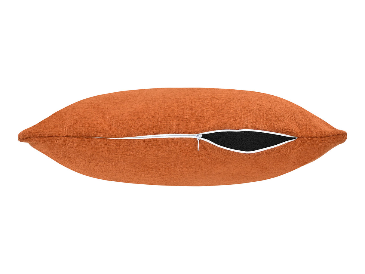 beties Wunschton Kissenhülle 30x50 cm Terracotta Orange – liegend, melierter Möbelstoff