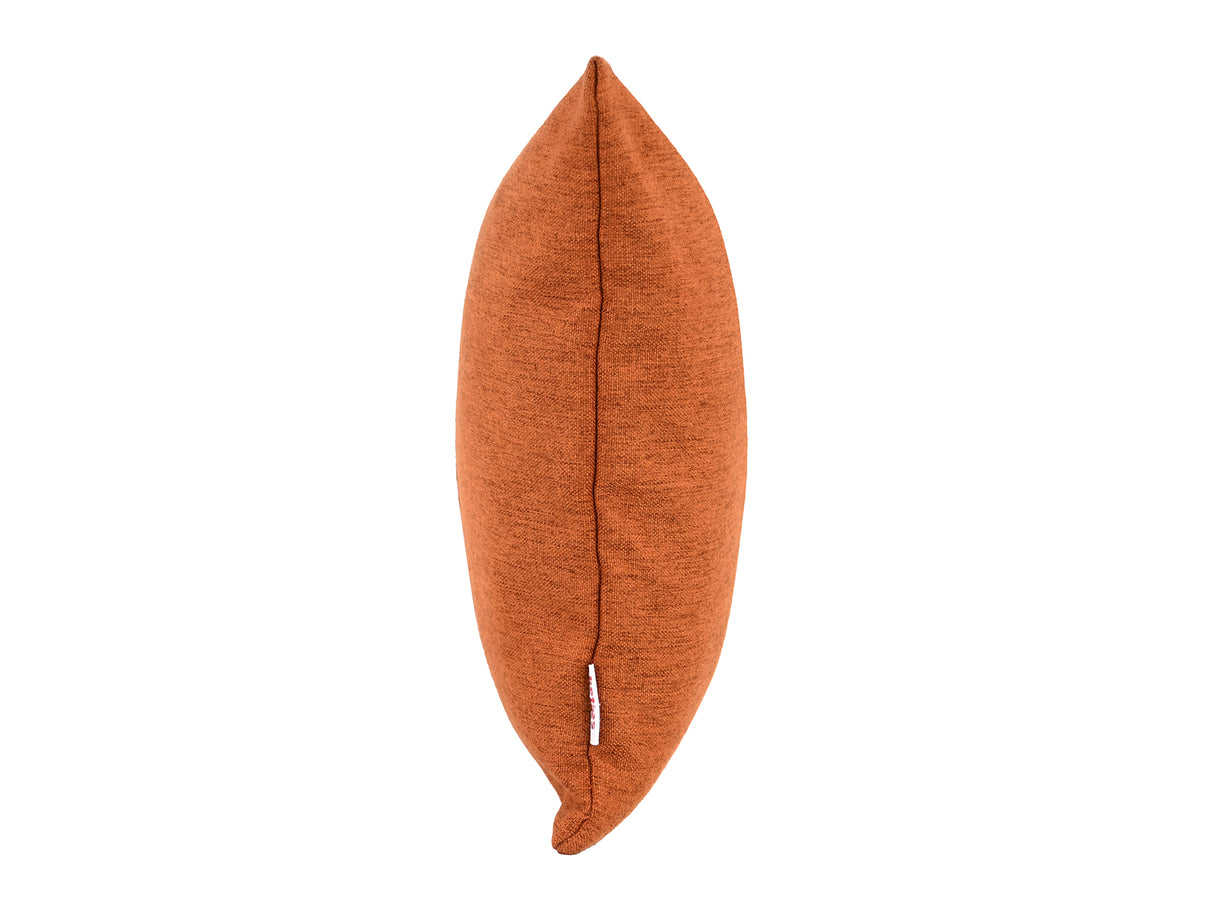 beties Wunschton Kissenhülle 30x50 cm Terracotta Orange – seitenansicht, melierter Möbelstoff