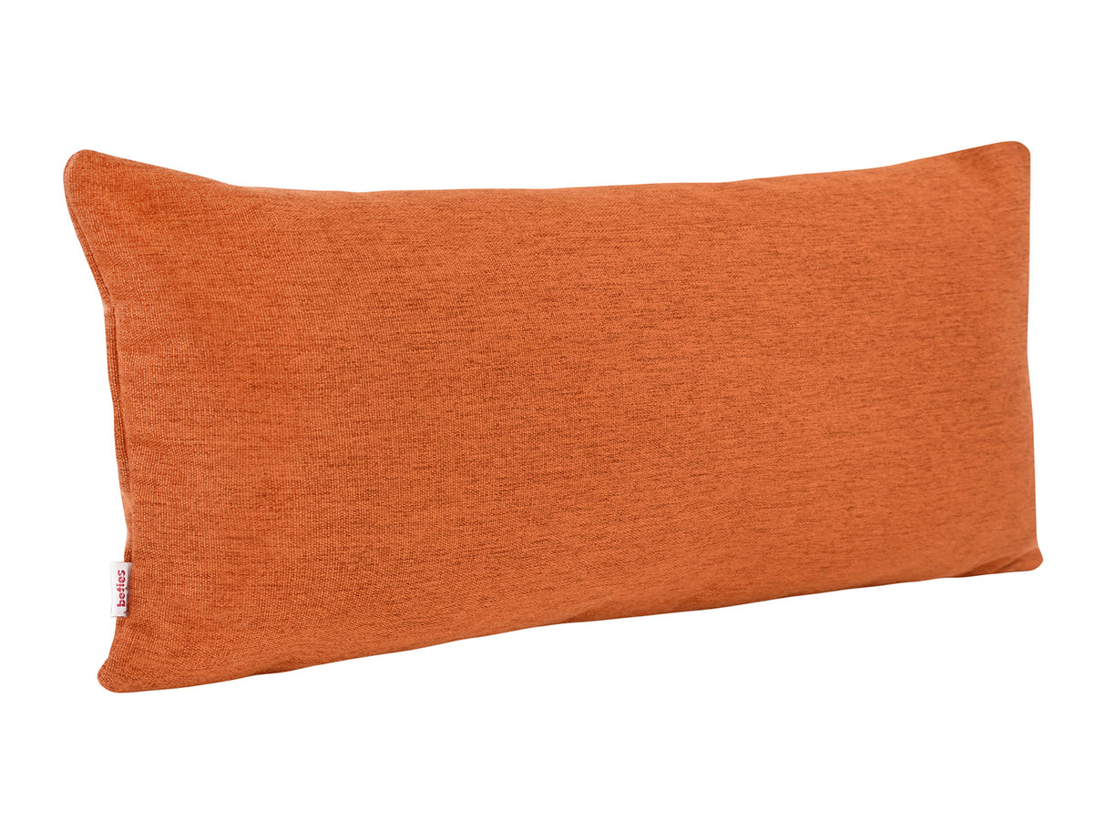 beties Wunschton Kissenhülle 30x70 cm Terracotta Orange – schrägansicht, melierter Möbelstoff