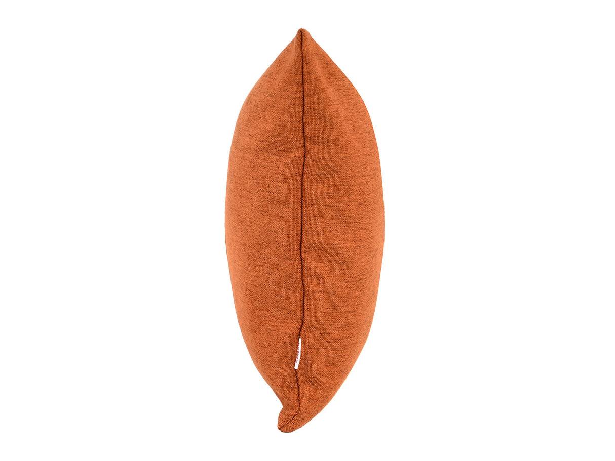 beties Wunschton Kissenhülle 40x60 cm Terracotta Orange – seitenansicht, melierter Möbelstoff
