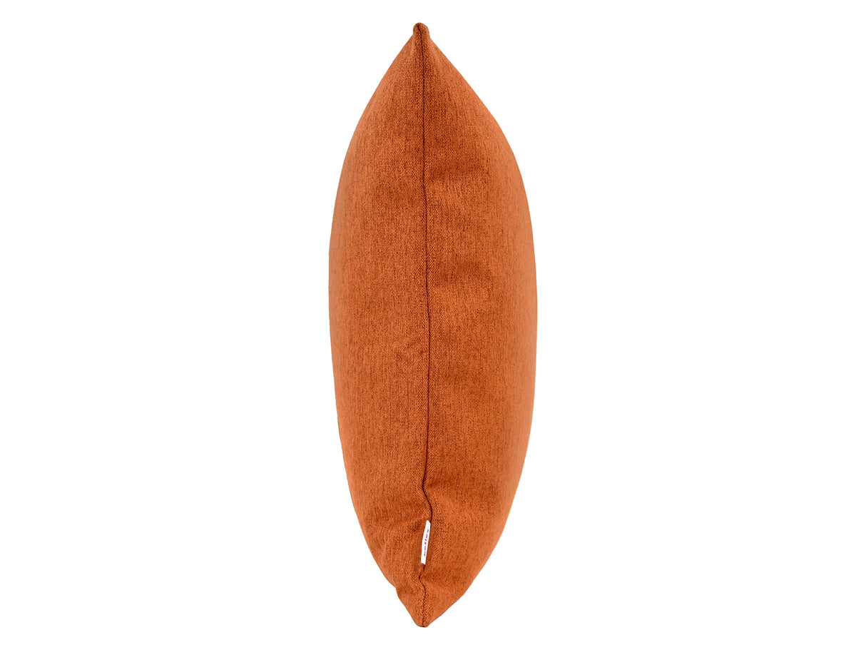 beties Wunschton Kissenhülle 45x45 cm Terracotta Orange – seitenansicht, melierter Möbelstoff