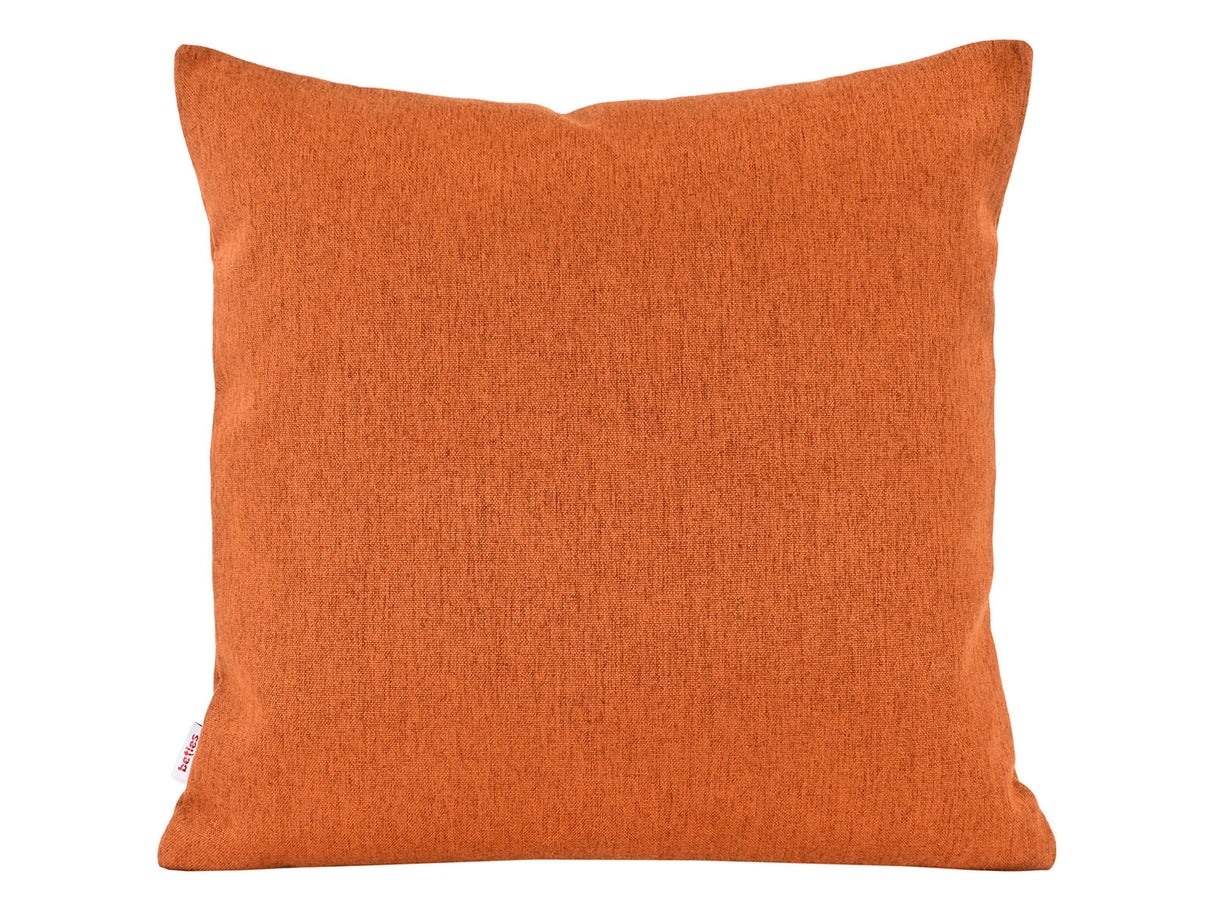 beties Wunschton Kissenhülle 45x45 cm Terracotta Orange – vorderansicht, melierter Möbelstoff