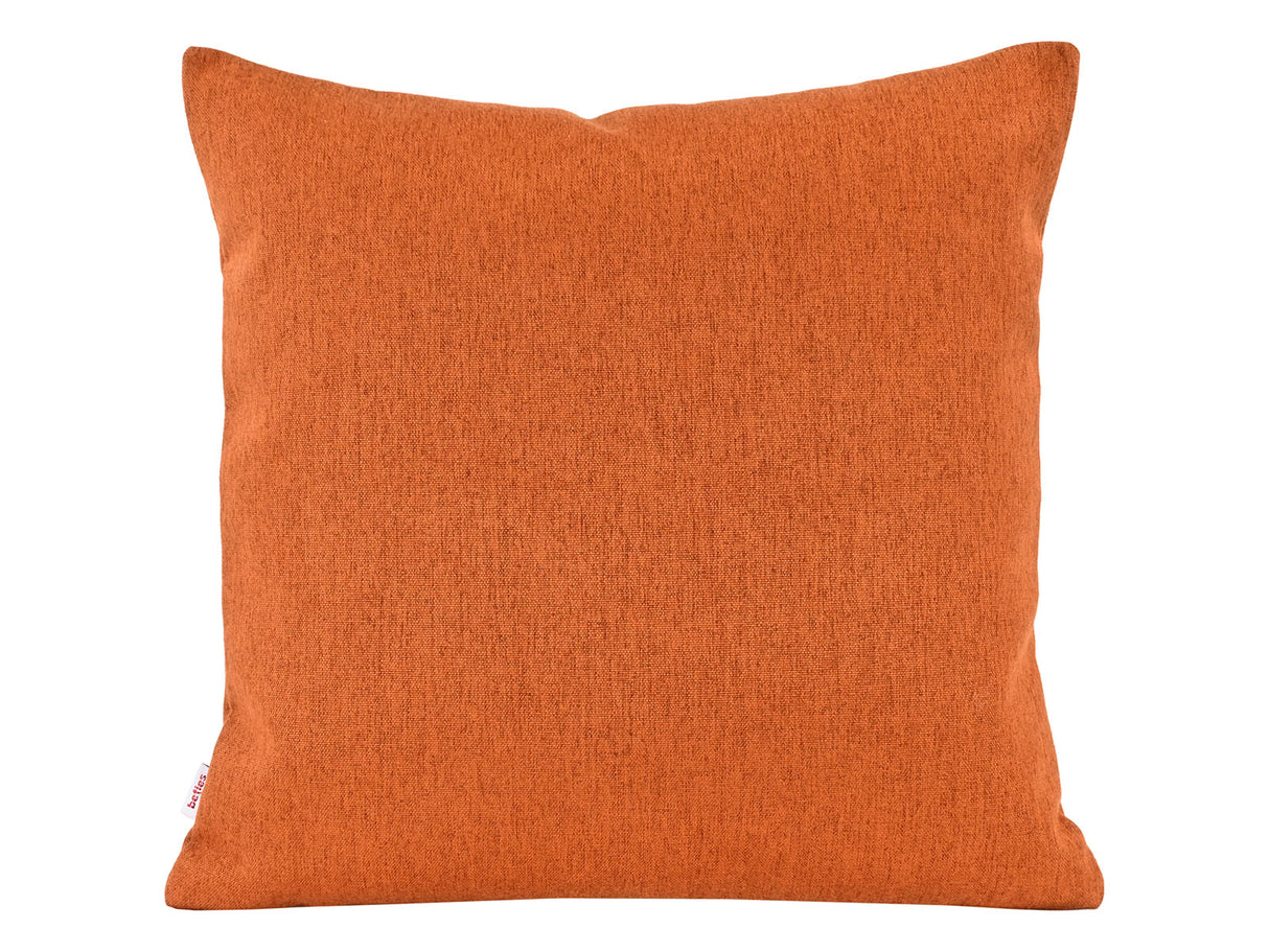 beties Wunschton Kissenhülle 60x60 cm Terracotta Orange – vorderansicht, melierter Möbelstoff