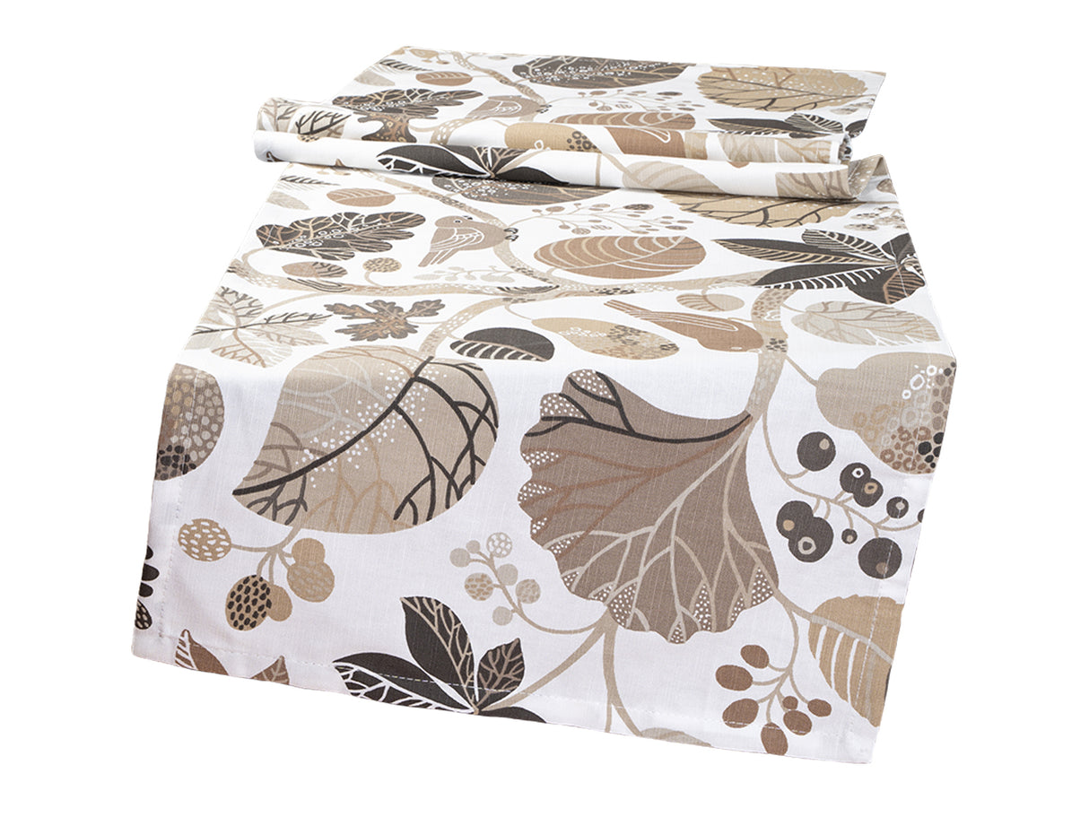 Tischläufer ca. 40x150 cm taupe Baumwolle beties "Zauberwald"