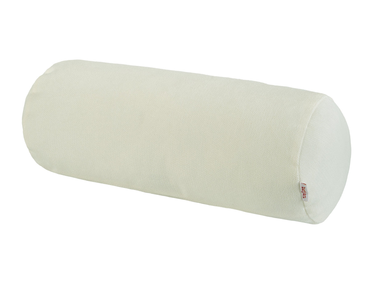 Nackenrollen Hülle ca. 15x40 cm sahne-weiss Chenille-Haptik beties „FarbTon" – Gesamtansicht