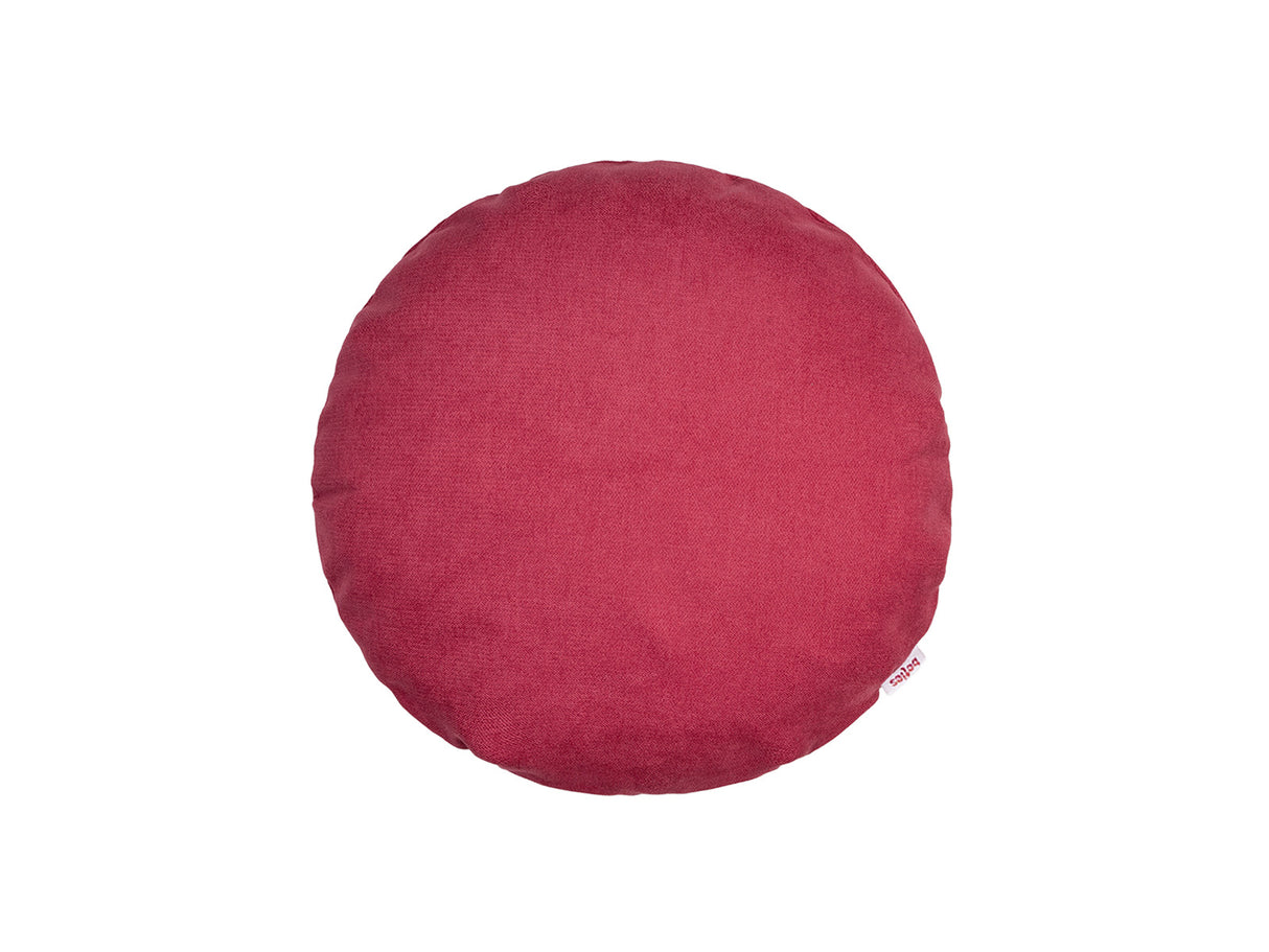 Kissenhülle rund ca. 40 cm Ø himbeer-rot Chenille-Haptik beties „FarbTon"