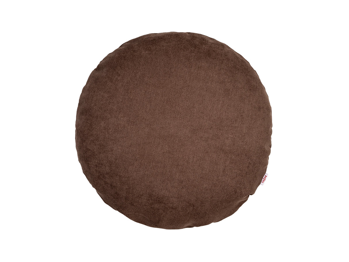 Kissenhülle rund ca. 50 cm Ø kaffeebohne-braun Chenille-Haptik beties „FarbTon"